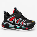 Kids Sneakers – Premium Black & Red Performance Shoes with Luxury Comfort & Signature Sport Design