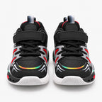 Kids Sneakers – Premium Black & Red Performance Shoes with Luxury Comfort & Signature Sport Design
