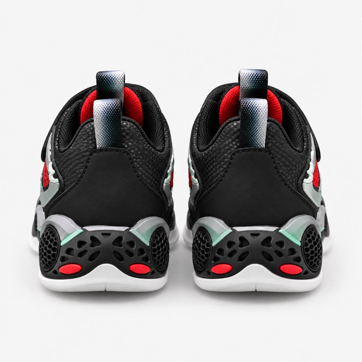 Kids Sneakers – Premium Black & Red Performance Shoes with Luxury Comfort & Signature Sport Design