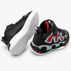 Kids Sneakers – Premium Black & Red Performance Shoes with Luxury Comfort & Signature Sport Design