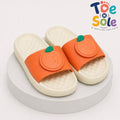 Kids Fruit Theme Soft Cushion Slides – Orange, Pineapple & Peach Summer Slippers for Boys & Girls