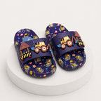 Kids Construction Vehicle Cartoon Slides – Soft Comfort Summer Slippers for Boys