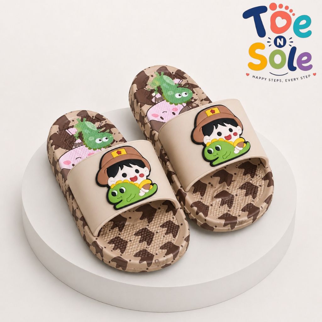 Kids Cartoon Adventure Slides – Cute Character Summer Slippers