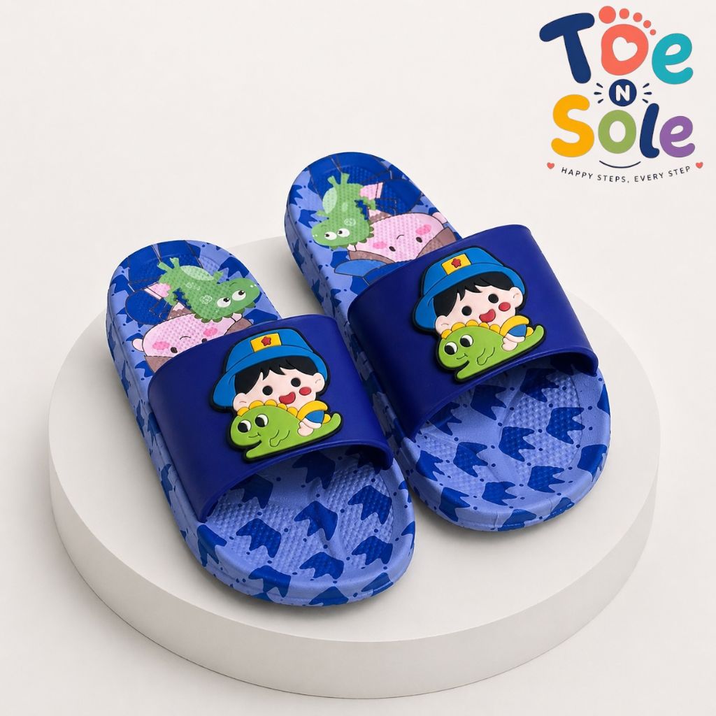 Kids Cartoon Adventure Slides – Cute Character Summer Slippers