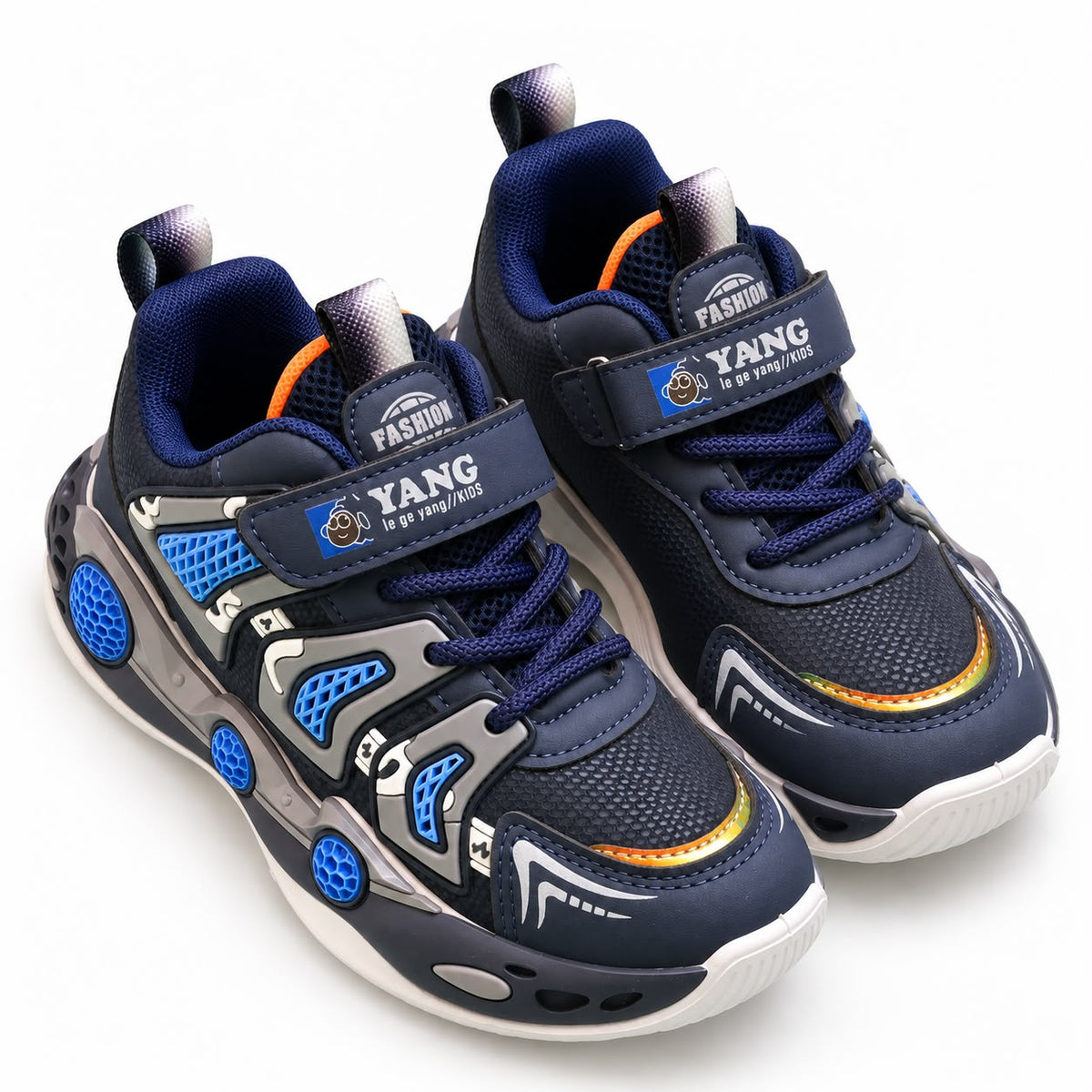 Kids Sneakers – Premium Black & Red Performance Shoes with Luxury Comfort & Signature Sport Design