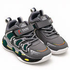 Kids Sneakers – Premium Black & Red Performance Shoes with Luxury Comfort & Signature Sport Design
