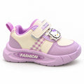 Royal Blossom Tricolor Girls’ Casual Sneakers – Maroon, Pink & Purple