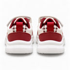 Royal Blossom Tricolor Girls’ Casual Sneakers – Maroon, Pink & Purple