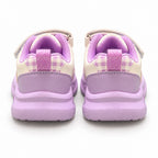 Royal Blossom Tricolor Girls’ Casual Sneakers – Maroon, Pink & Purple