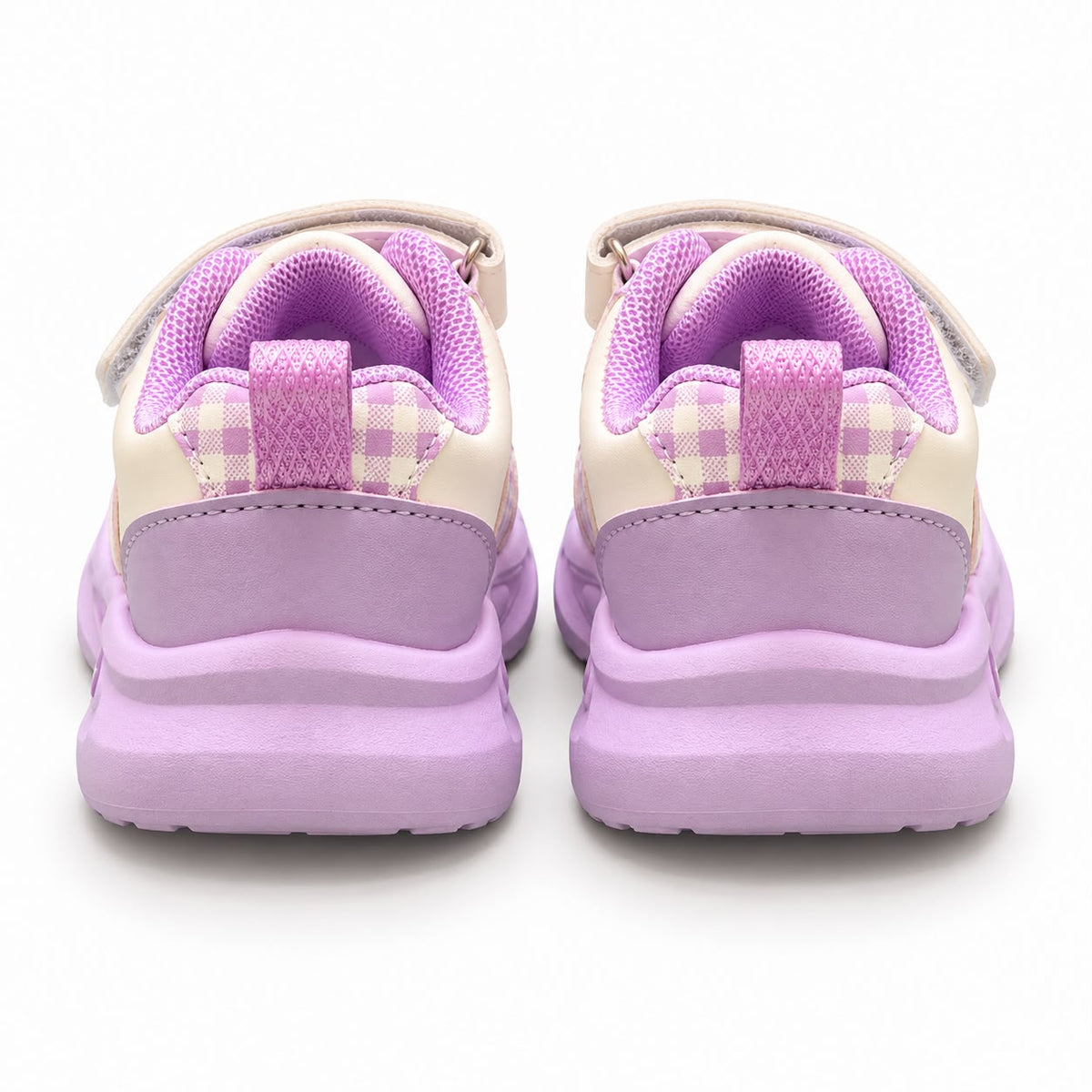 Royal Blossom Tricolor Girls’ Casual Sneakers – Maroon, Pink & Purple
