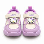 Royal Blossom Tricolor Girls’ Casual Sneakers – Maroon, Pink & Purple