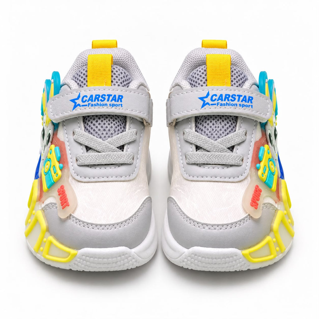 Premium Kids Sporty Comfort Sneakers – Cartoon Character Design with Adjustable Strap & Cushioned Sole
