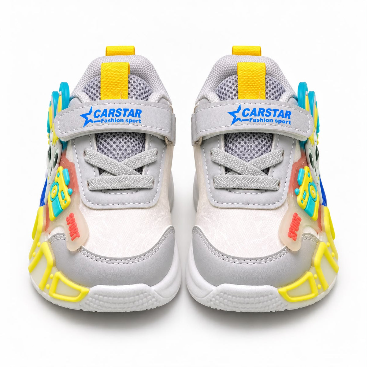Premium Kids Sporty Comfort Sneakers – Cartoon Character Design with Adjustable Strap & Cushioned Sole