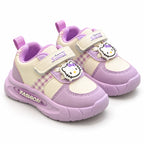 Royal Blossom Tricolor Girls’ Casual Sneakers – Maroon, Pink & Purple