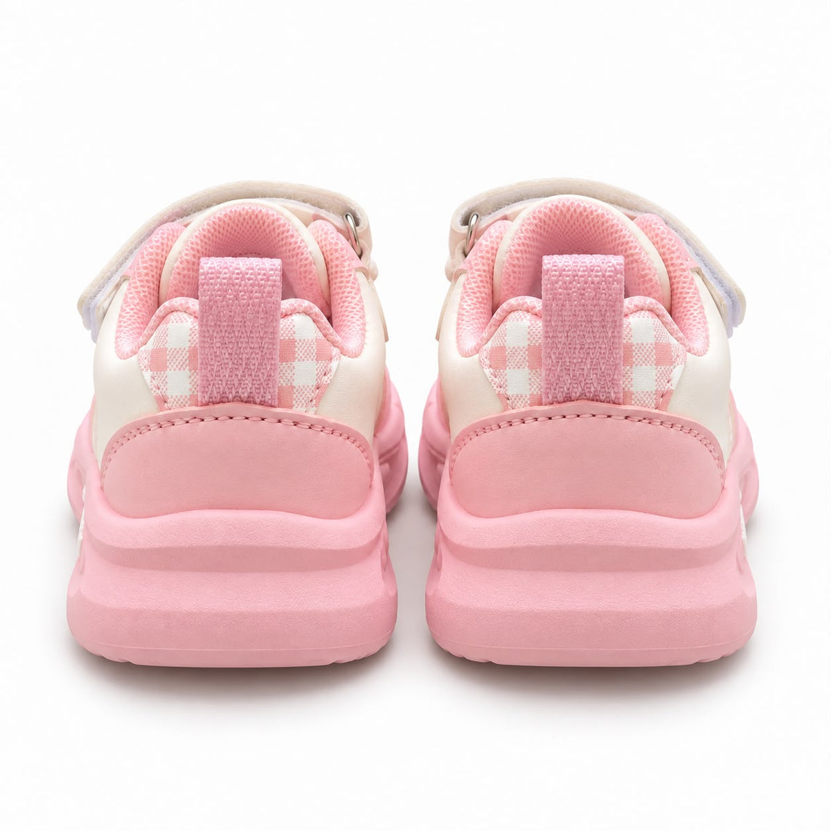 Royal Blossom Tricolor Girls’ Casual Sneakers – Maroon, Pink & Purple