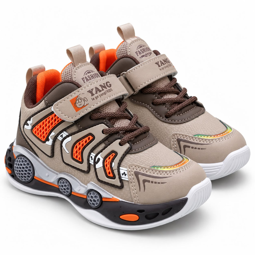 Kids Sneakers – Premium Black & Red Performance Shoes with Luxury Comfort & Signature Sport Design